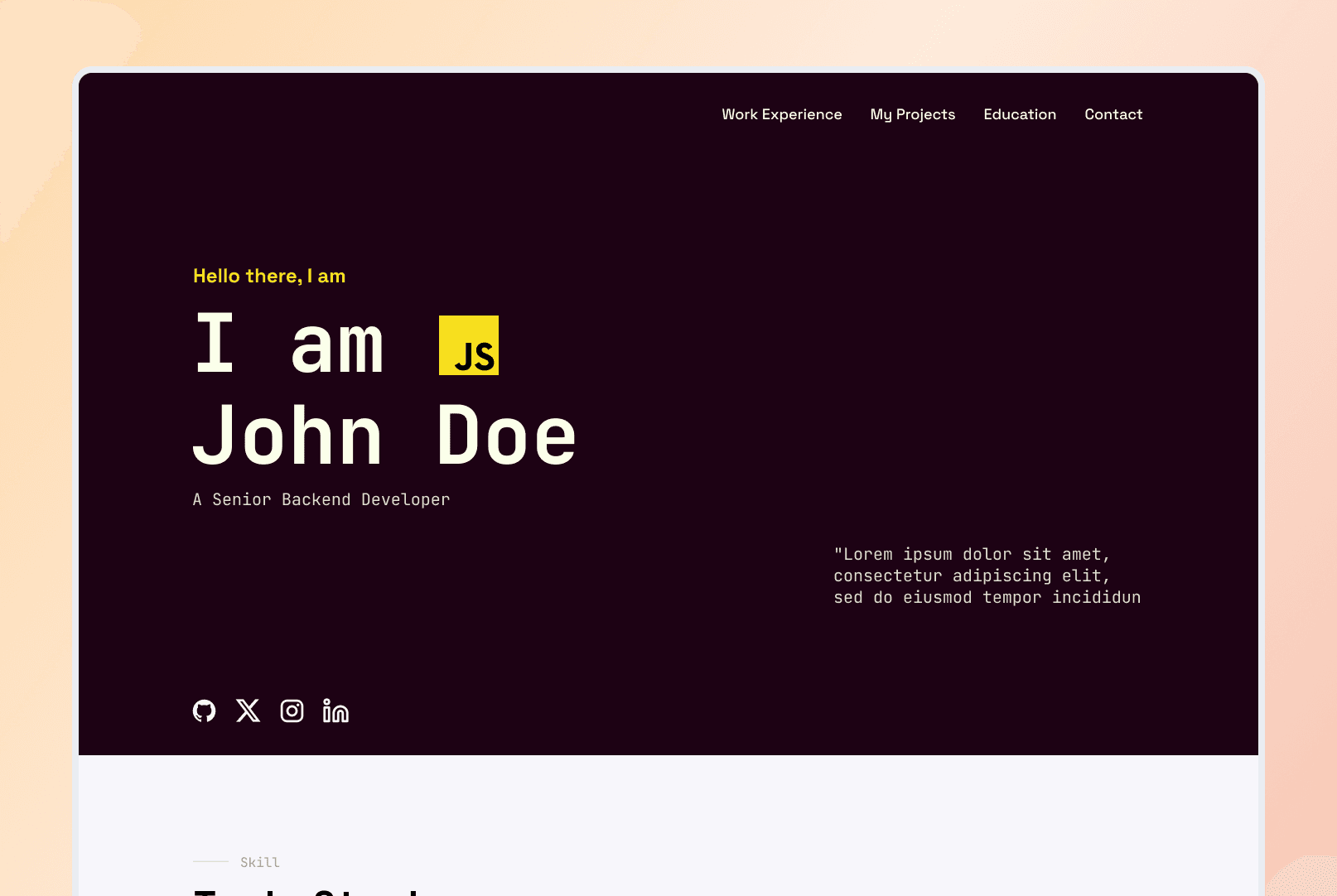 Backend Developer Portfolio preview