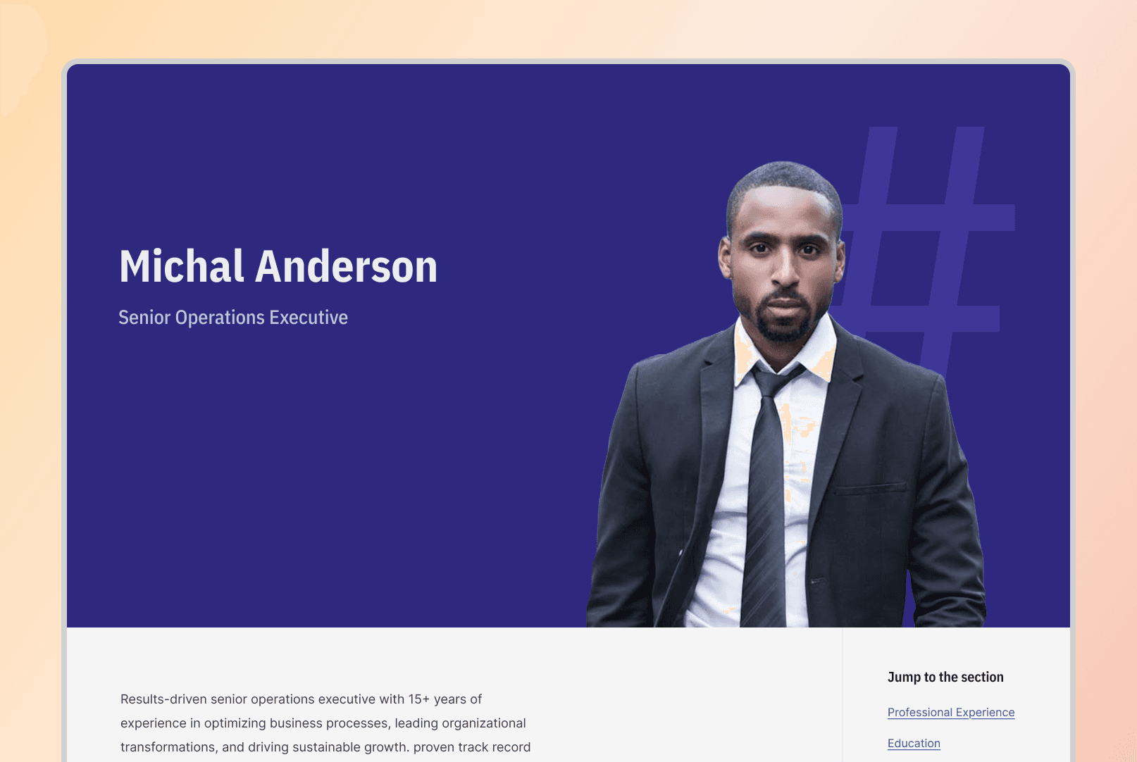Executive Portfolio preview