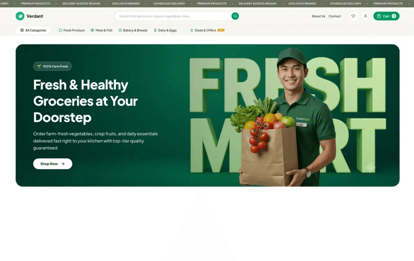 Verdant — Fresh Grocery & Organic E-commerce preview